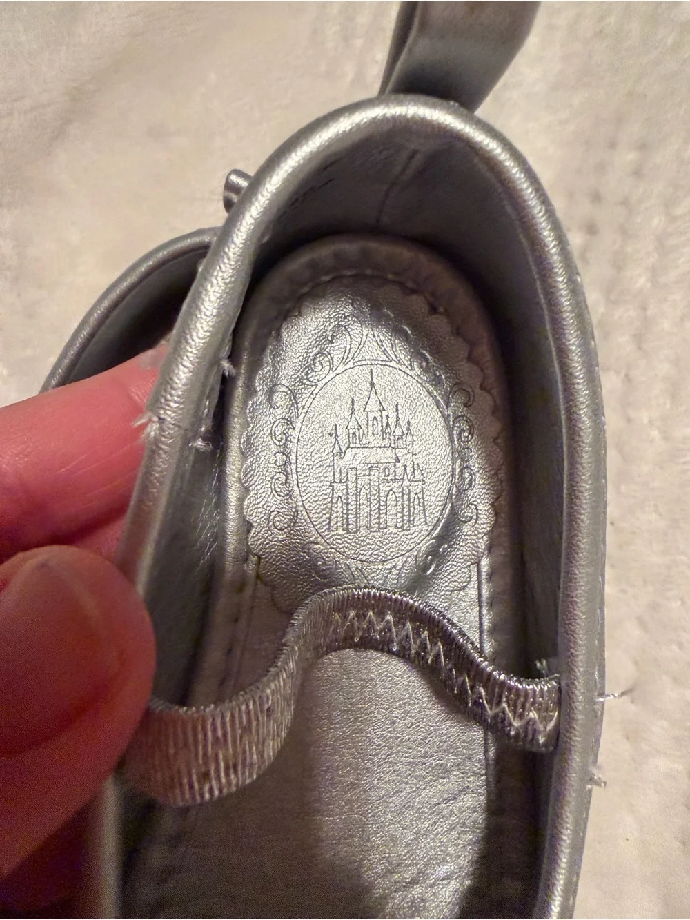 Disney Silver Glitter Mary Jane Dress Shoes